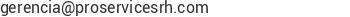 Correo electr&oacute;nico de PROServices Recursos Humanos, c.a.