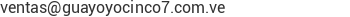 Correo electr&oacute;nico de Guayoyo Cinco 7