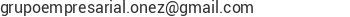 Correo electr&oacute;nico de Grupo Empresarial ONE-Z C.A.