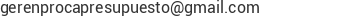 Correo electr&oacute;nico de GERENPRO, C. A.
